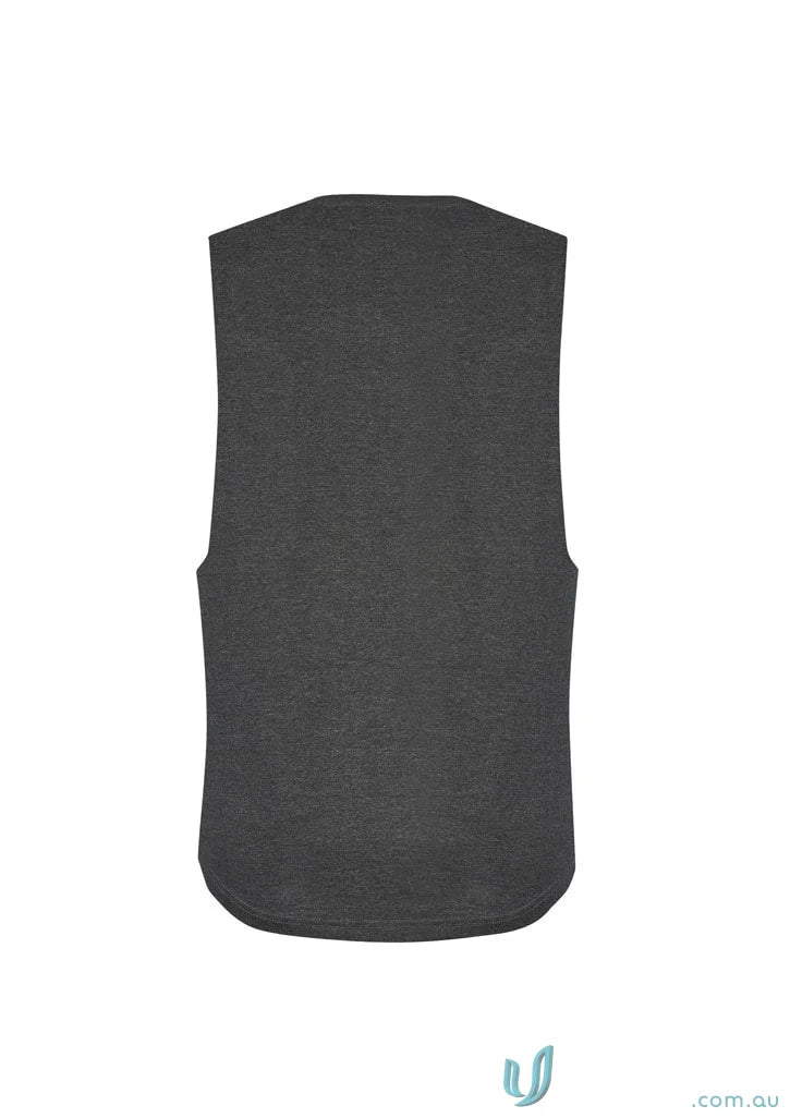 Mens Streetworx Sleeveless Tee with gray sleeveless workwear and stylish drop armholes