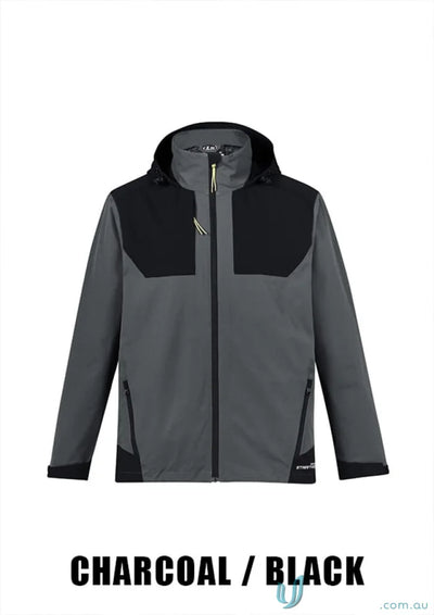 Charcoal black Streetworx Stretch Waterproof Jacket with quick-close cuff adjusters