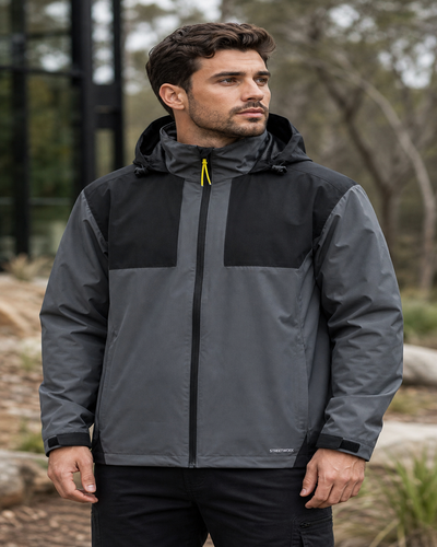 Streetworx Stretch Waterproof Jacket on Australian male model