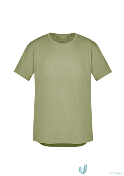Olive green Streetworx Tee Shirt made of breathable cotton with a slim fit and curved hem