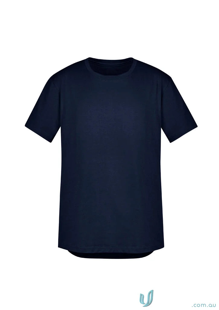Navy blue Streetworx Tee Shirt made of breathable cotton, slim fit with curved hem