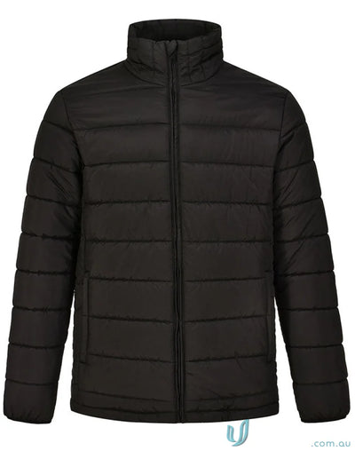 Black Winning Spirit 3D Cut Sustainable Insulated Puffer jacket made from certified recycled pet
