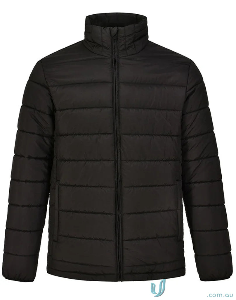 Black Winning Spirit 3D Cut Sustainable Insulated Puffer jacket made from certified recycled pet