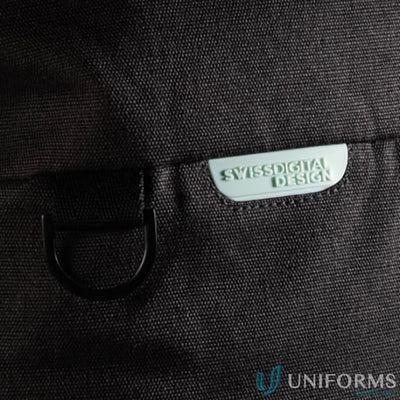 Dark fabric Swissdigital Arosa Duffle Bag with metal loop, perfect for work uniforms