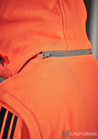 Orange hooded Softshell Jacket from Syzmik Streetworx Syzmik Streetworx 2-in-1 stretch softshell