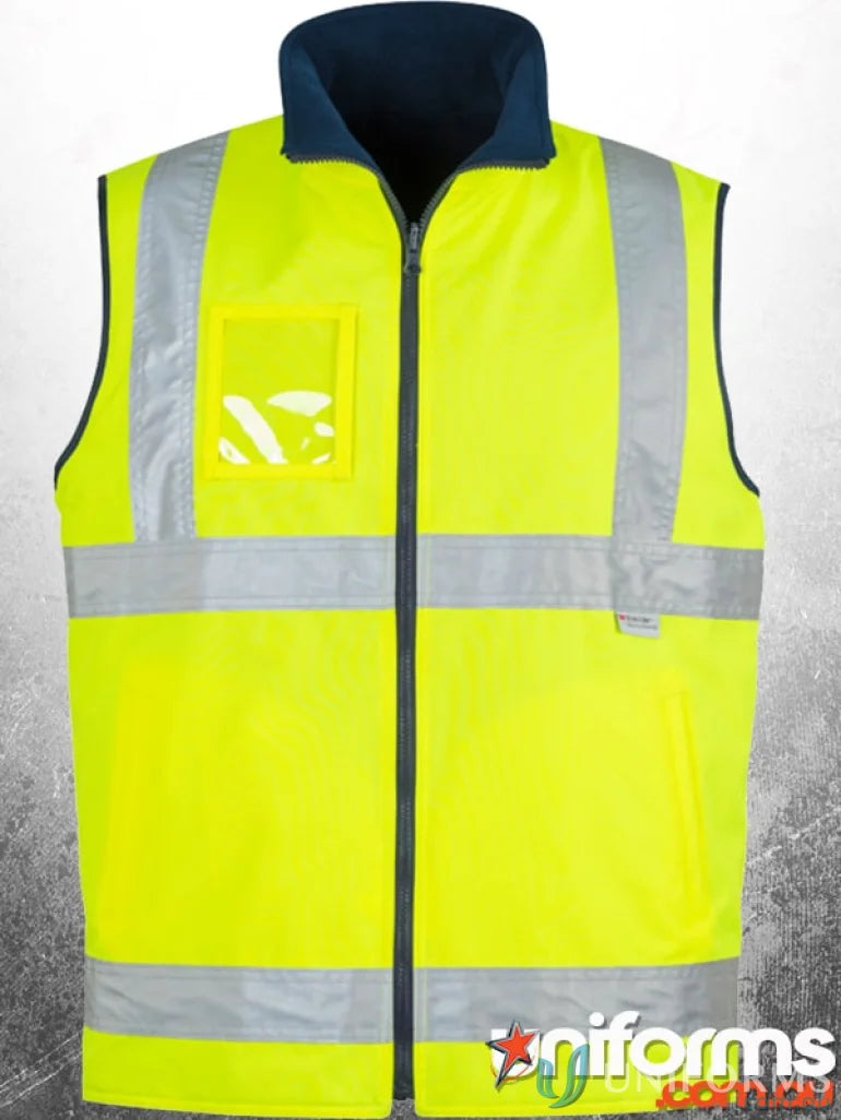 High-visibility Syzmic ZV358 lightweight waterproof vest with reflective stripes for staying dry