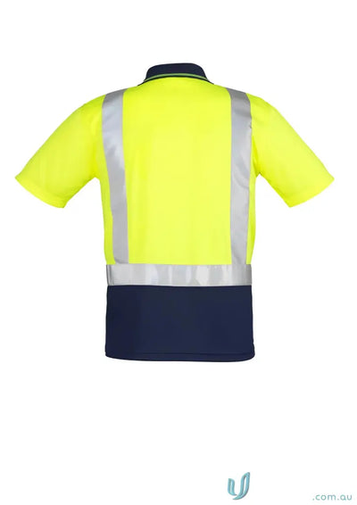 Hi Visibility Short Sleeve Polo with Reflective Shoulder Tape and Vis Spliced Design