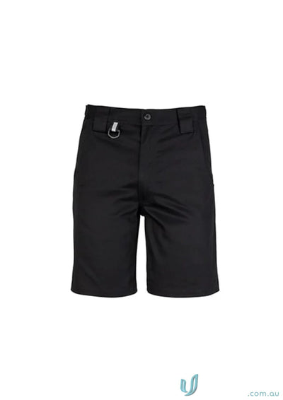 Black casual shorts from Syzmik Mens Plain Utility Shorts collection perfect for everyday wear