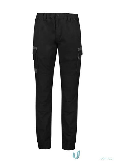 Black cargo pants from Syzmic Streetworx Heritage Cuffed Pant with triple-stitched crotch panel