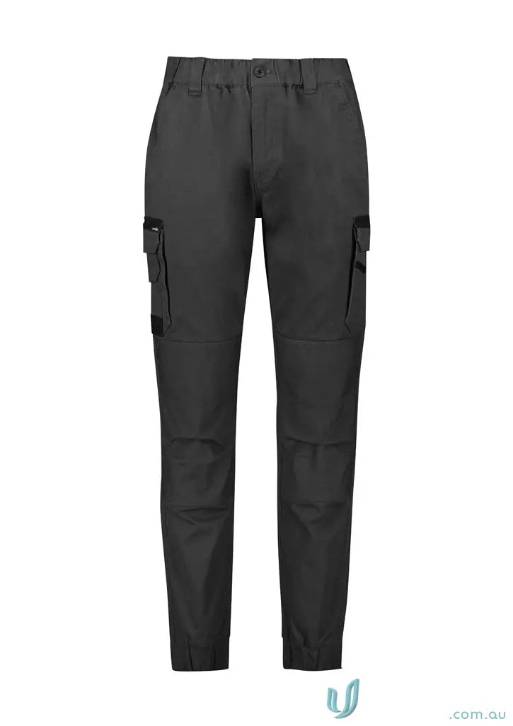 Gray cargo pants from Syzmic Streetworx Heritage Cuffed Pant with triple-stitched crotch panel