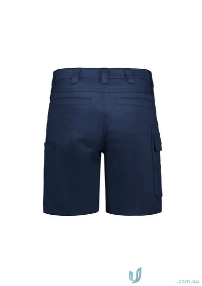 Navy blue essential stretch cargo shorts for women with flattering fit and sun protection