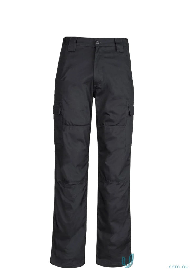 Syzmik Drill Cargo Pant in black, all-day comfort Mens midweight drill cargo pants
