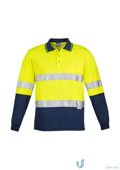 Syzmik Mens Vis Spliced Long Sleeve Hoop Taped Work Shirt for safety and visibility