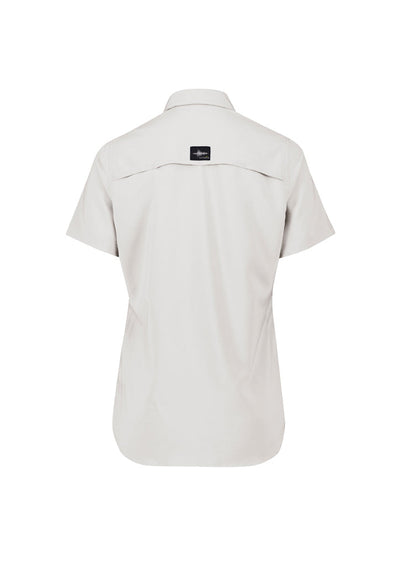 Syzmik Outdoor Ladies SS shirt in crisp off-white with feminine fit