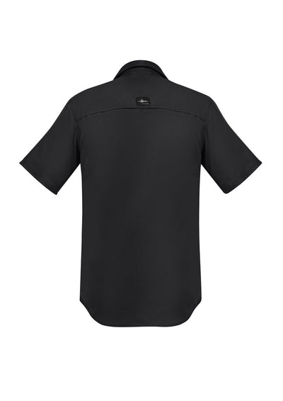 Back of Syzmik men’s outdoor short sleeve shirt zw465 with seam detail
