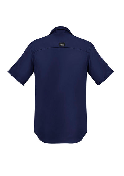 Back of Syzmik Outdoor SS Shirt zw465 navy blue short sleeve