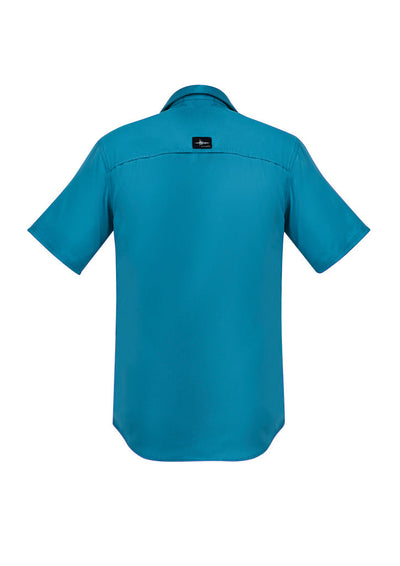 Syzmik mens outdoor sleeve shirt zw465 turquoise short sleeve