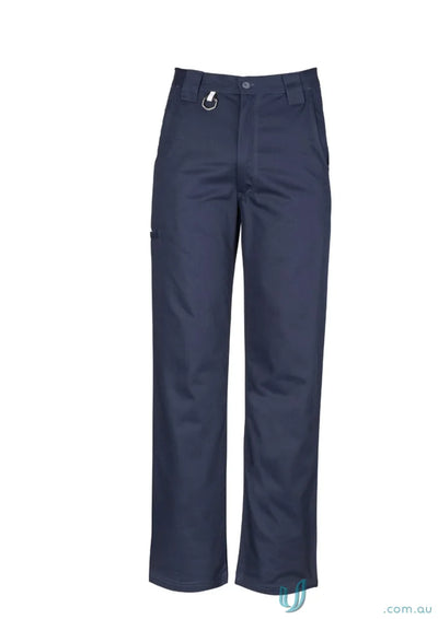 Navy blue Syzmik Mens Plain Utility Pants ZW002 with wide belt loops
