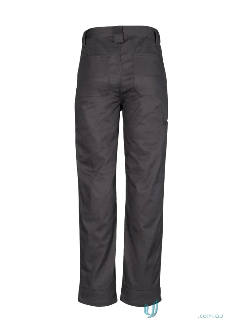 Dark gray Syzmik mens plain utility pants zw002 with wide belt loops