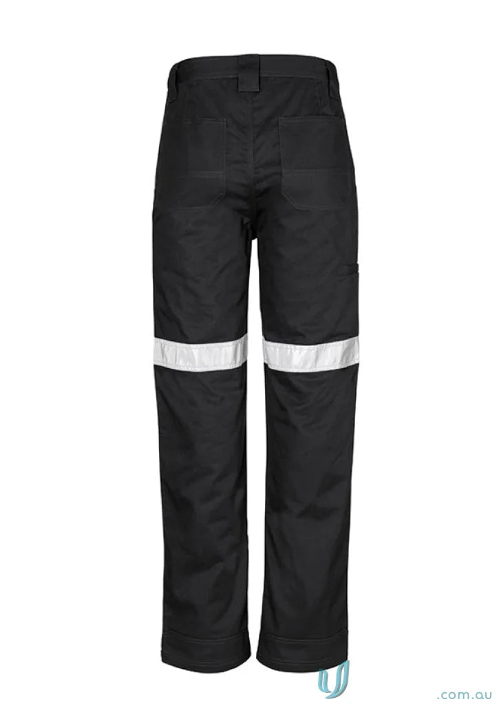 Syzmik Mens Taped Utility Pant with black work pants and reflective stripes
