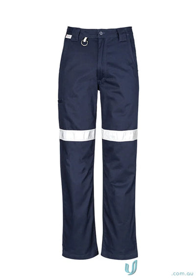 Navy blue Syzmik mens taped utility pant with reflective stripes ZW004 for workwear