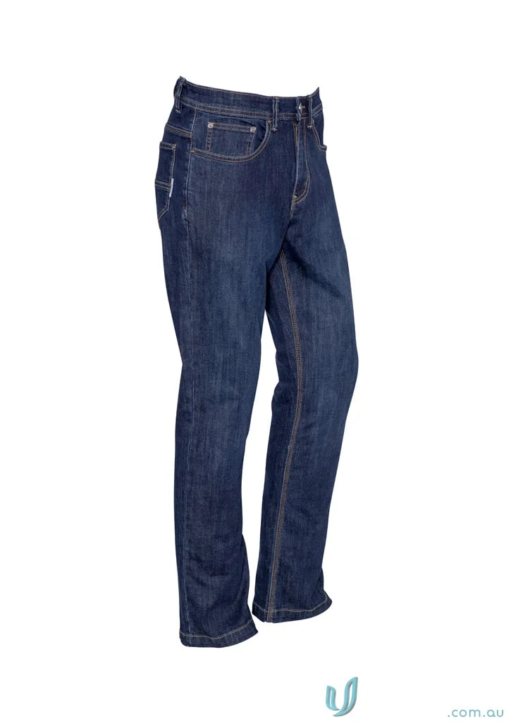 Dark blue Syzmik Womens Stretch Denim Work Jean ZP707 for comfy stretch denim work jeans