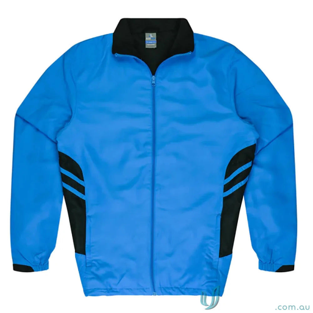 Tasman Kids Tracktops blue and black zip-up jacket perfect for uniforms or workwear