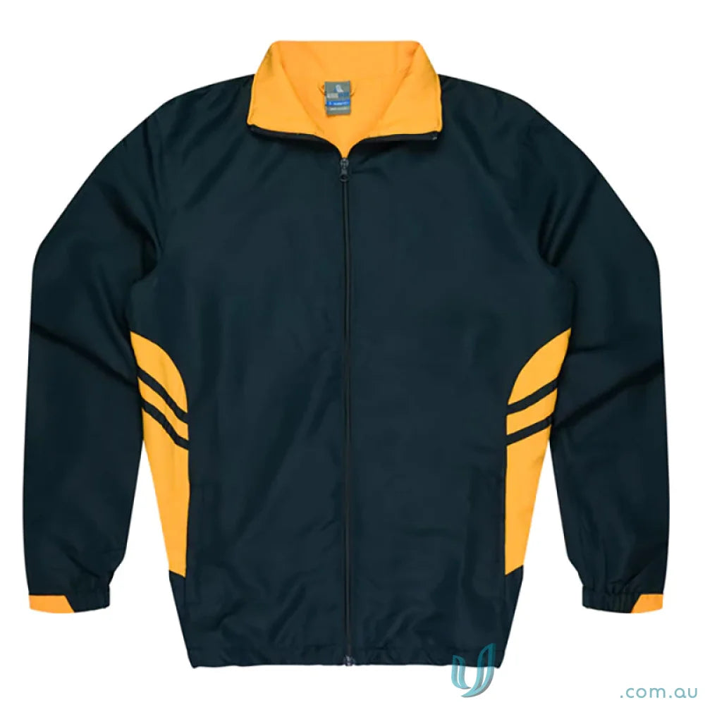 Tasman Kids Tracktops navy and gold jacket perfect for school uniforms or workwear