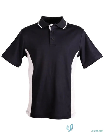 Black and white contrast short sleeve polo shirt from Team Mate Polo collection