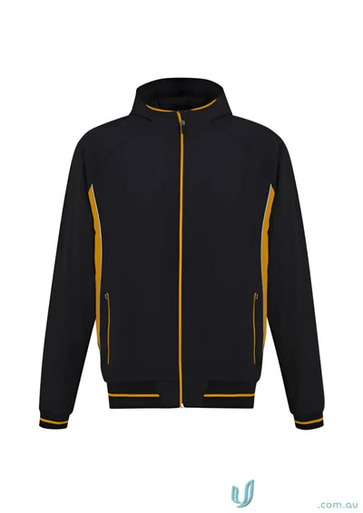 Titan Men’s Team Jacket j920m in black and gold, advanced active jacket for men