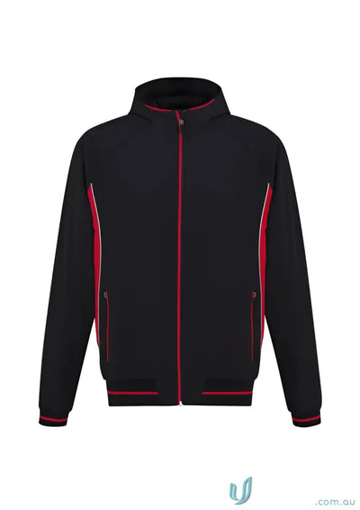 Titan Men’s Team Jacket with red and white stripes, advanced active jacket style