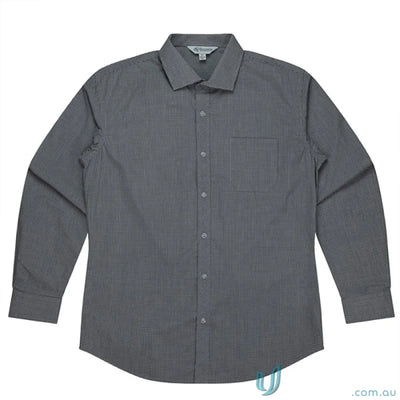 Gray long-sleeved shirt perfect for uniforms from Toorak L/S Shirt collection