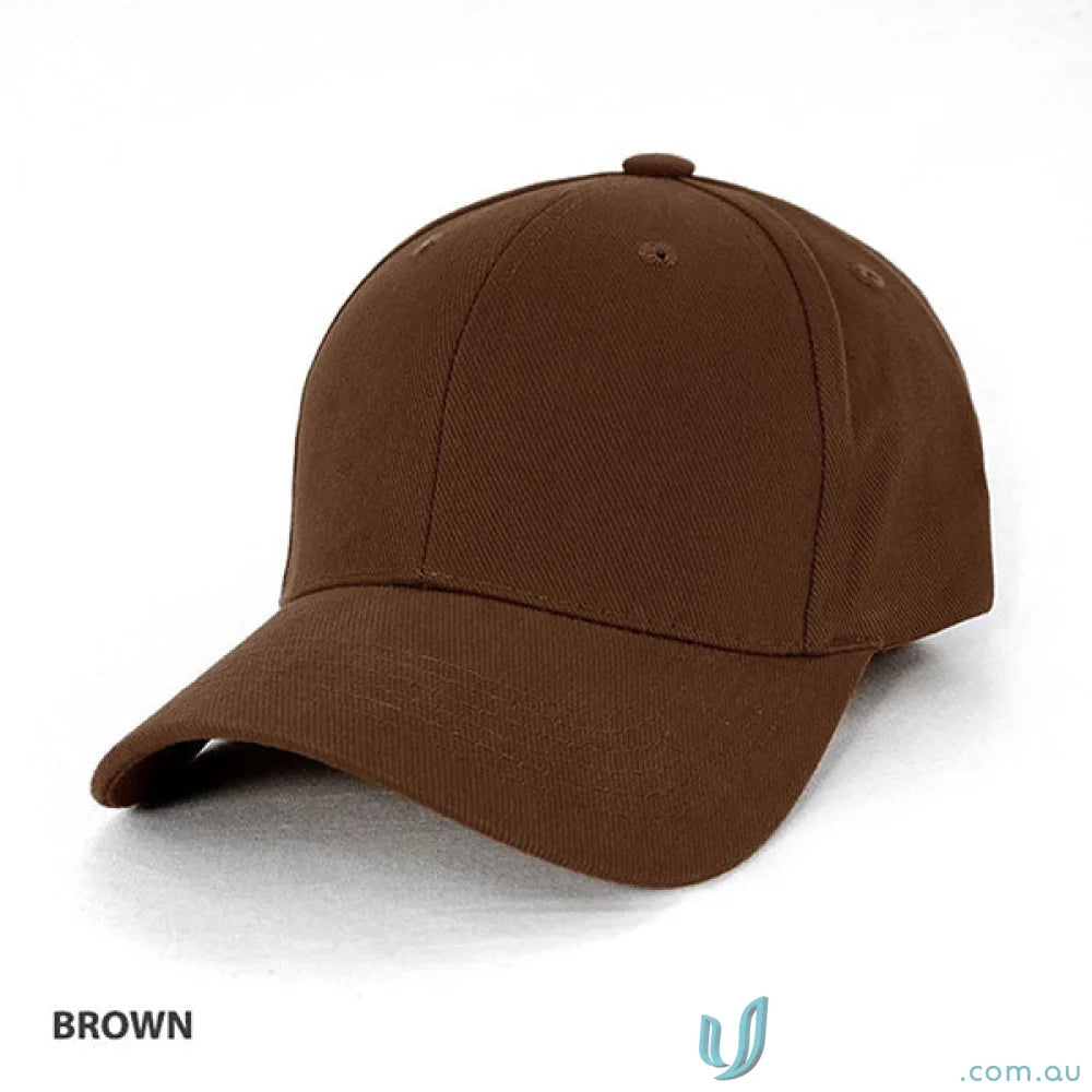 Brown baseball cap from Traditional Cap, perfect for work uniforms and casual uniforms