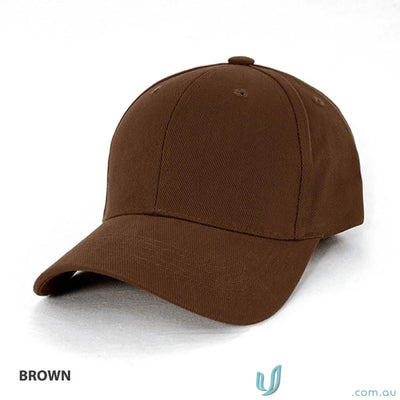 Brown baseball cap from Traditional Cap, perfect for work uniforms and casual uniforms