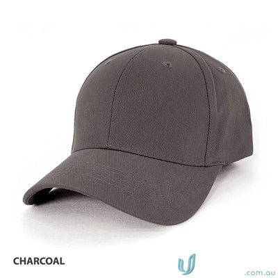 Charcoal-colored baseball cap perfect for workwear and uniforms from Traditional Cap
