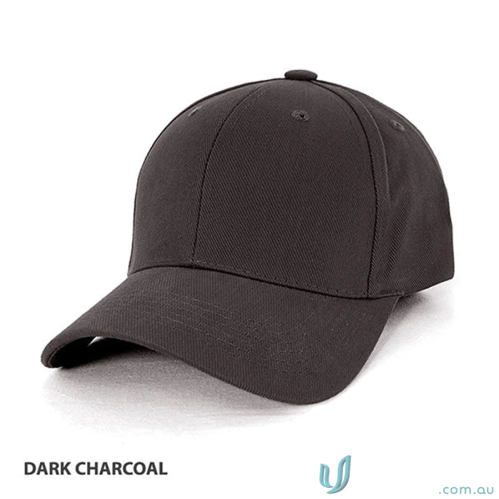 Dark charcoal baseball cap from Traditional Cap ideal for uniforms and workwear