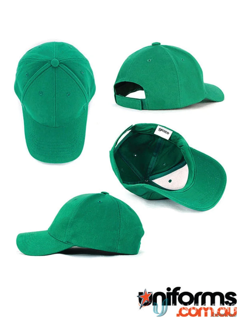 Green baseball cap from Traditional Cap, perfect for workwear and uniforms