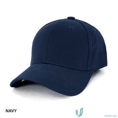 Navy blue baseball cap ideal for uniforms or workwear, part of the Traditional Cap collection