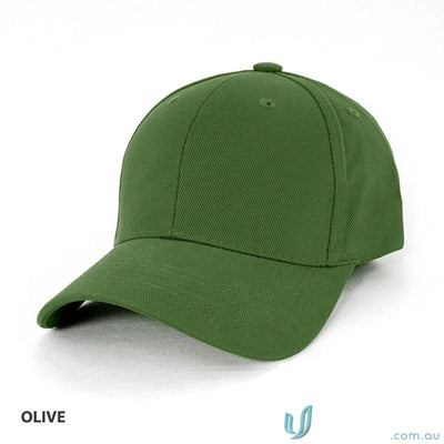 Olive green baseball cap from Traditional Cap, perfect for workwear and uniforms