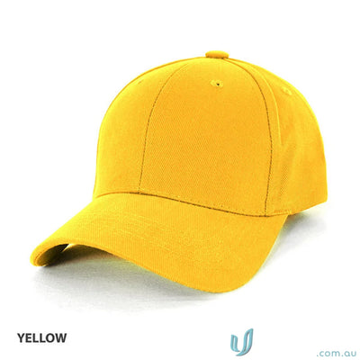 Yellow baseball cap from Traditional Cap, perfect for work uniforms and casual uniforms