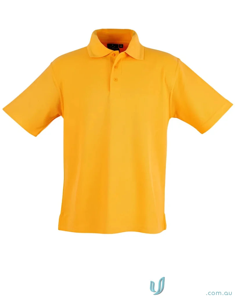 Orange short-sleeved polo shirt from PS11 Traditional Unisex Polo, unmatched comfort in poly cotton pique