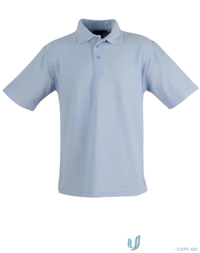 Light blue ps11 traditional polo shirt made from poly cotton pique for unmatched comfort