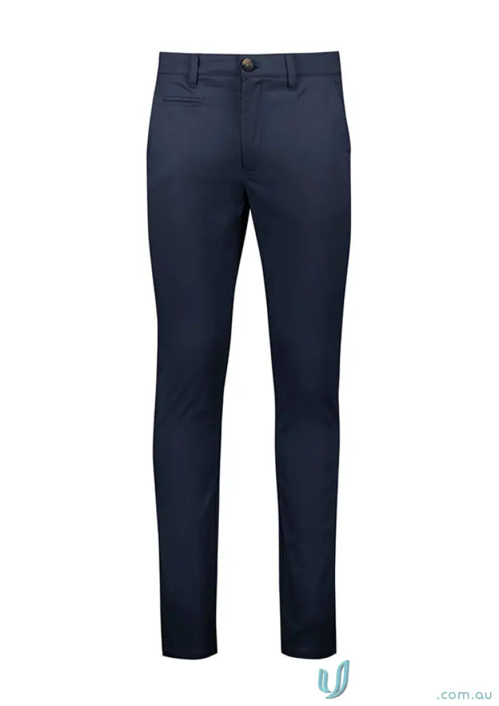 Navy blue slim-fit stretch chino pant for men’s Traveller Modern RGp264m style
