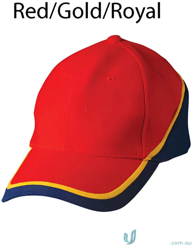 Red gold royal blue Winning Spirit Tri-Colour Baseball Cap for style and comfort