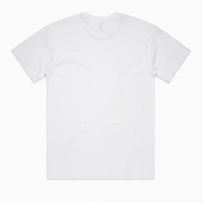 White cotton truck oversize tee with subtle textured design perfect for comfortable workwear uniforms