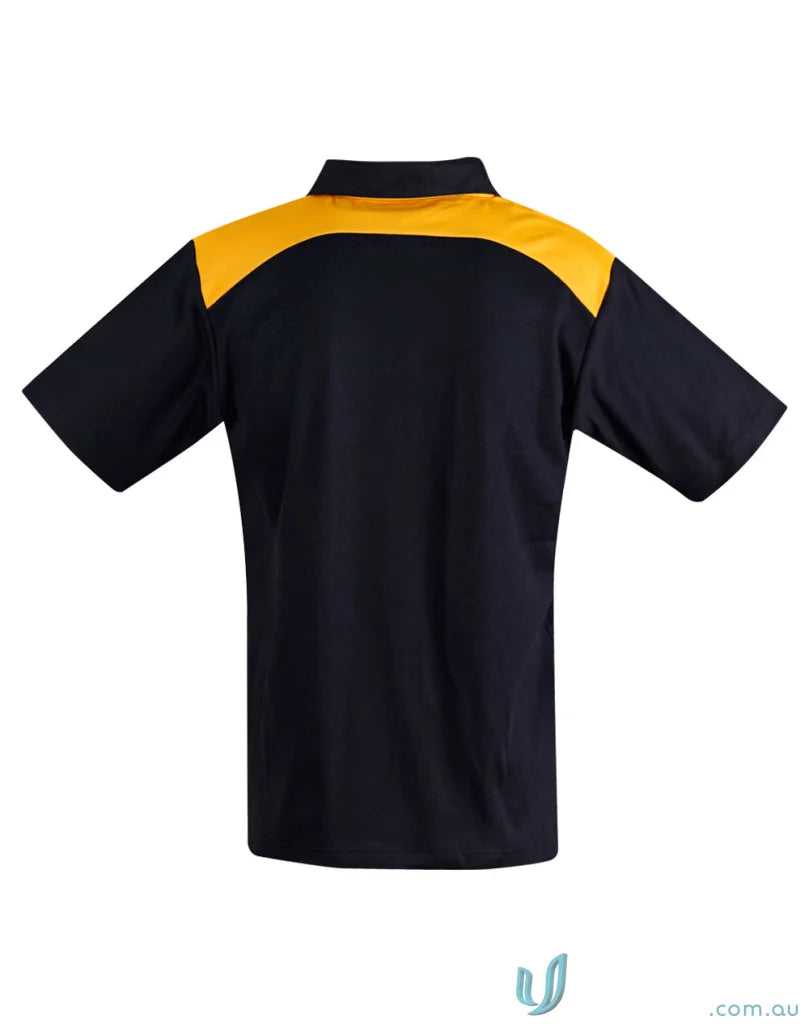 Winning Spirit PS31 TrueDry Contrast Polo in Black/Gold