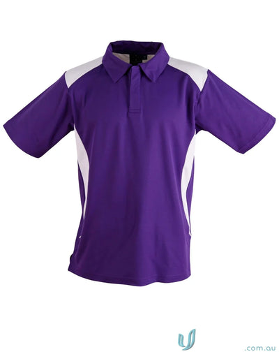 Winning Spirit PS31 TrueDry Contrast Polo in Purple/White