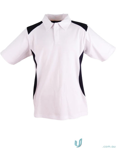 Winning Spirit PS31 TrueDry Contrast Polo in White/Black