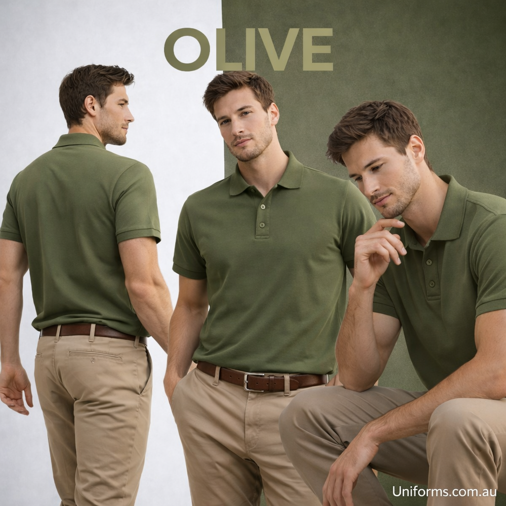 Winning Spirit PS71 Ultrafine Cotton Polo in olive