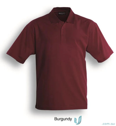 Bocini CP812 Unisex Basic Polo in burgundy